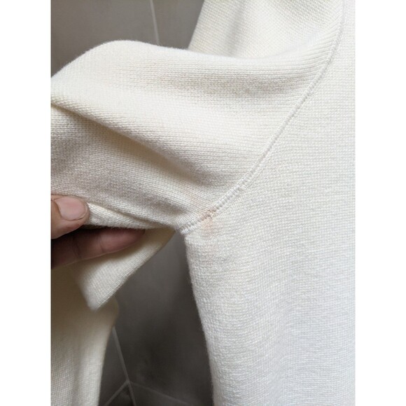 Eddie Bauer Polo Sweater Men's Sz M Collared Pullover Knit Prep Coastal Cream - Picture 11 of 12